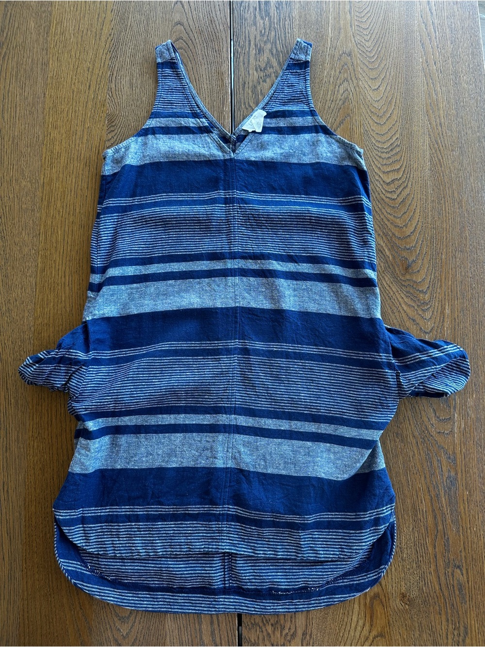 LOFT Outlet Lounge Resort Beach Summer Dress Stripe Linen Blend Women's Size XS - Picture 4 of 10